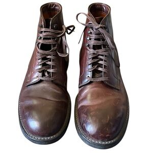 Alden 8609HC Color 8 Shell Cordovan Plain Toe Boot Men’s Size 6B Burgundy